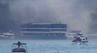 Bebek Sahili'nde teknede çıkan yangın söndürüldü