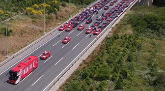 Bizim Çocuklar'ı Dünya Kupası'na uğurlayan konvoy dünya basınında