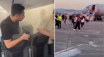Esenboğa Havalimanı'nda panik anları! Şarj cihazı alev aldı, yolcular apar topar tahliye edildi