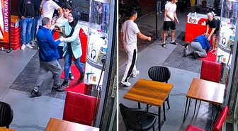 Kadın esnafa bıçak çekti, dondurma dolabına çarpıp yere kapaklandı