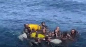 Batmak üzere olan bottaki 48 kişiyi Türkler kurtardı