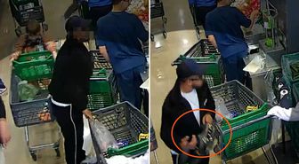 Kaşla göz arasında alışveriş arabasından saniyeler içinde servet çaldılar
