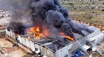 Gaziantep'te tekstil fabrikasında yangın