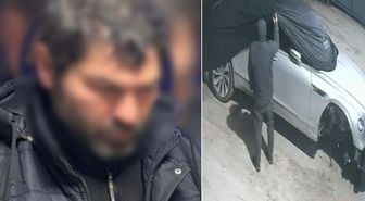 Lüks otomobilin servet değerindeki altın amblemini çaldı, savunması pes dedirtti
