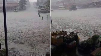 Kars'ta sağanak ve dolu, sele neden oldu