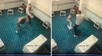 Yurtta kan donduran görüntüler! Küçücük çocuğu tekme tokat dövdü
