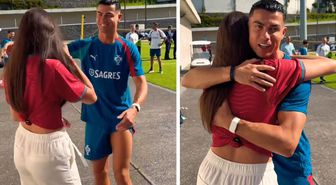 Ronaldo'yu görünce gözyaşlarına boğuldu