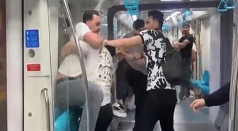 Marmaray’da tekmeler yumruklar havada uçuştu: Müdahale eden güvenlik görevlisi de hedef oldu