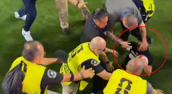 Sahaya girmeye kalktı, güvenlikler bir anda üzerine çullandı