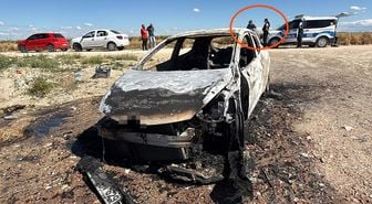 Eskişehir'de akılalmaz olay: 5 aylık eşinin otomobilini boş arazide küle çevirdi