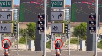 Burası Ankara'nın göbeği! Milli maçı dev ekranda tek başına izledi