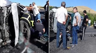 Mesai bitimi eve dönen işçilerin aracı kaza yaptı, 2 kişi hayatını kaybetti