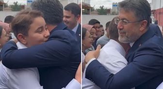 Fenerbahçe'yi duyan Bakan Yumaklı çocuğa bir daha sarıldı