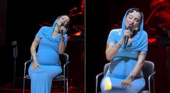 Karnı burnunda Melike Şahin konserlerine oturarak devam ediyor