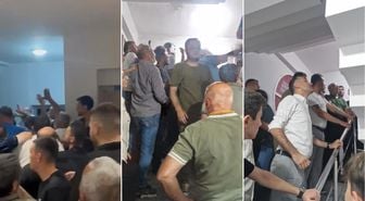 CHP İzmir'de gece yarısı arbedesi, yeni il başkanı Utku Gümrükçü binaya girdi, ortalık karıştı