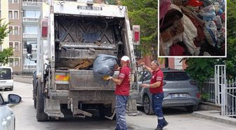 Mahalleyi canından bezdiren kokunun altından çöp ev çıktı, ekipler saatlerce temizledi