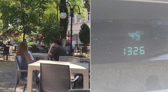 Kent merkezinde sıra dışı manzara! Herkes gölge aradı