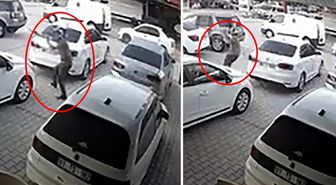 Oto galeriye silahlı saldırı kamerada; çok sayıda araca kurşun isabet etti