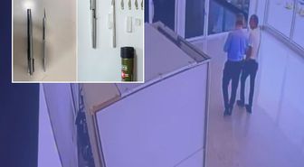 Adliyeye kalem silahla girmeye çalıştı! Çantasından neşter ve biber gazı çıktı