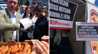 CHP'liler AK Parti'ye geçen başkan için lokma dağıttı, 'kurtuluşumuz' hatırına dediler