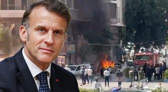 Şam'da Fransa Cumhurbaşkanı Macron'un kaldığı otelin yakınında patlama