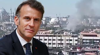 Şam'da Fransa Cumhurbaşkanı Macron'un kaldığı otelin yakınında patlama
