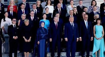 Emine Erdoğan, NATO liderlerinin eşlerini Çankaya Köşkü'nde ağırladı
