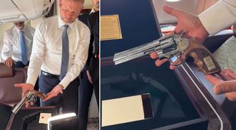 Slovakya Cumhurbaşkanı, Erdoğan'ın hediyesini gazetecilere gösterdi