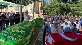 Uzman çavuş ile ailesine acı veda: Gözyaşları içinde toprağa verildiler