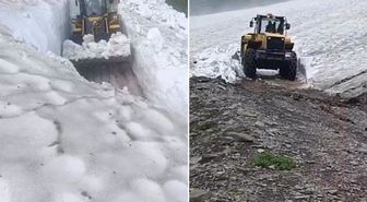 Türkiye kavrulurken Kars'ta 3 metre kar şaşkınlığı