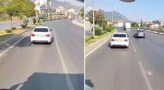 Olaya giden itfaiyeye yol vermeyen sürücü yaptığına pişman edildi