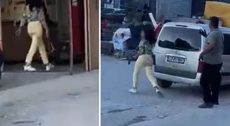 Çekiçli kadın öfkesini böyle kustu