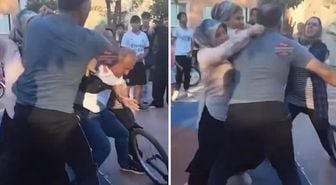 Çocukların gözü önünde tekme tokat kavga ettiler