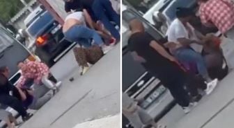 Çorum’da kadınların kavgası kamerada