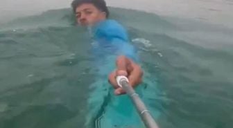 Sebte’de yüzerek sınırı geçmeye çalışan göçmen o anları kaydetti