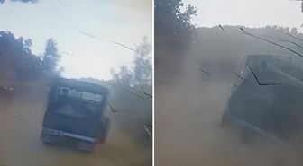Yangın bölgesinden dehşete düşüren görüntü: Allah gitti adam!