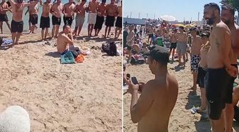 İstanbul'da Caddebostan plajında tartışma yaratan görüntü
