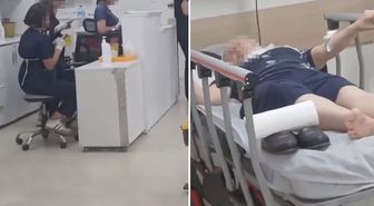 Hastanede çekilen görüntü büyük tartışma yarattı