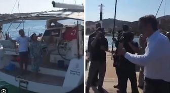 Yunanistan Başbakanı Miçotakis'ten Türk turistlerle sürpriz sohbet