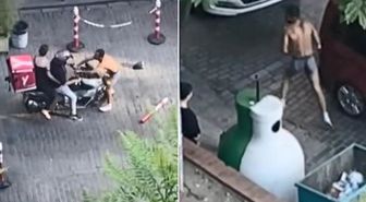 İstanbul'un göbeğinde yarı çıplak yol kesti, dubalarla darbedildi