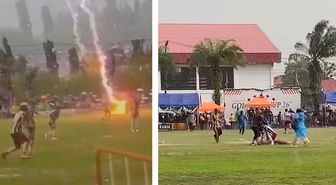 Tayland'da maç sırasında sahaya yıldırım düştü: 1 ölü, 9 yaralı