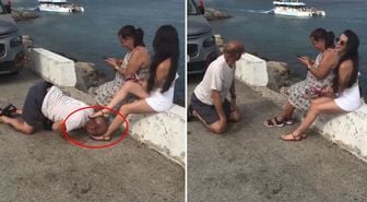 Herkes şaşkına döndü! Önce ayaklarını öptü, sonra havlamaya başladı