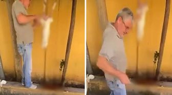 Okul bahçesinde tavşan kestiği görüntüler sanal medyada paylaşılan şüpheli gözaltına alındı