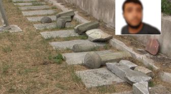 Fatih'te mezar taşlarına zarar veren şüpheli gözaltında