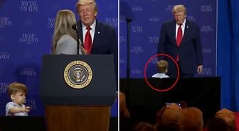 Trump küçük çocuğu son anda kurtardı! Biden göndermesi etkinliğe damga vurdu