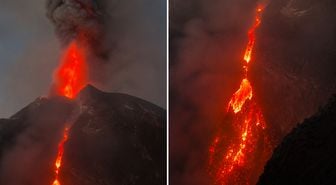 Etna Yanardağı yeniden faaliyete geçti: Lav ve kül bulutu gökyüzünü kapladı