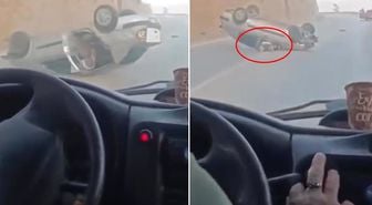 Takla atıp metrelerce sürüklendi! Sürücünün son hamlesi filmleri aratmadı