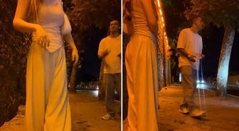 Sokakta video çekerken sivil polise yakalandılar: Karım benim