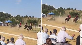 Kastamonu’da festivalde at yarışında kaza: 1 jokey yaralı, 2 at öldü