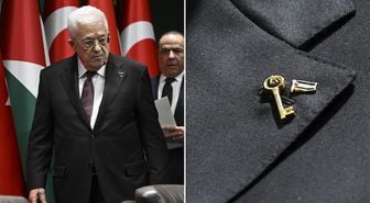 Abbas'ın yakasındaki anahtarın anlamı yürek burktu: Filistin'e dönüş umudunu simgeliyor